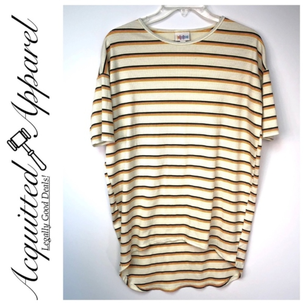 LuLaRoe Classic XXS Striped Off White Top Shirt